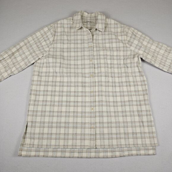 MADEWELL Ex-Boyfriend Corduroy Plaid Flannel Shirt MC063 Small Oversized Baggy - Picture 16 of 16